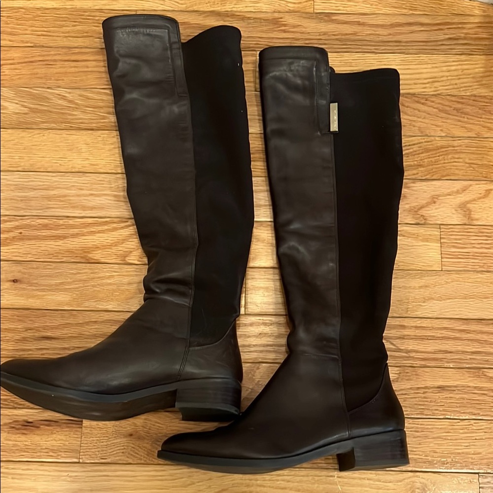 Vince Camuto Black Over the Knee Boots Sleek Design